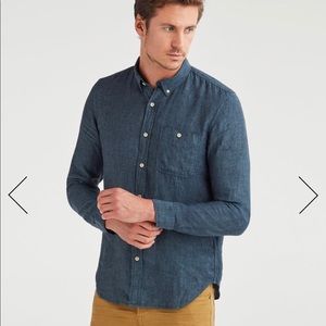 Mens button down linen shirt